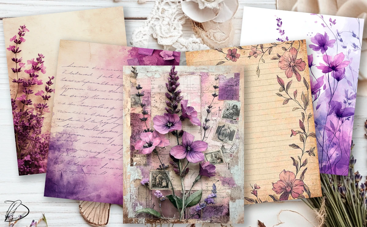Flower Fairies, Lavender Clan - Ephemera For Junk Journals